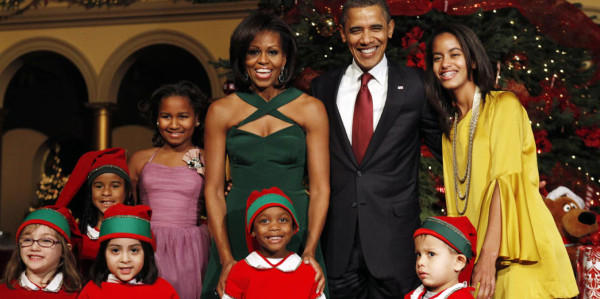 La familia Obama celebra Navidad