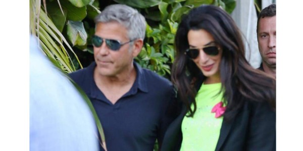 George Clooney y Amal Alamuddin celebran compromiso junto a Bono, Cindy Crawford y Rande Gerber