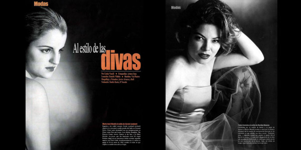 'Al estilo de las divas' uno de los primero editoriales de moda que ESTILO publicó, en su edición de Febrero en 2000.