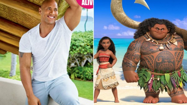 Dwayne Johnson es la voz de Maui en la película Moana.