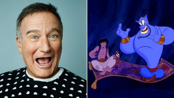Robin Williams es la voz detrás de El Genio en la película de Aladdin.