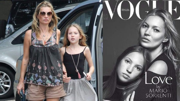 La portada de Vogue, donde fue fotografiada con su madre por Mario Sorrenti.