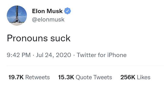 Tweet de Elon. Tweet de Elon.