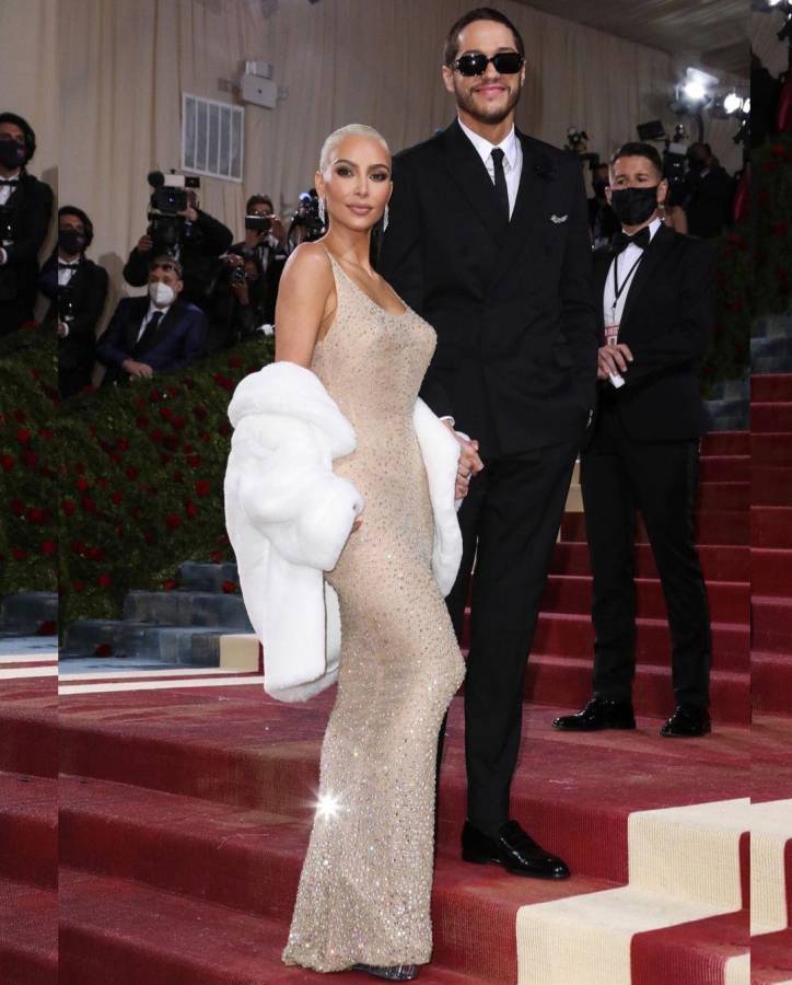 Kim y Pete Davidson en la Met Gala 2022. Kim y Pete Davidson en la Met Gala 2022.