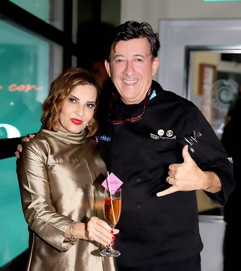 Blanca Bendeck y el chef Daniel O’Connor.