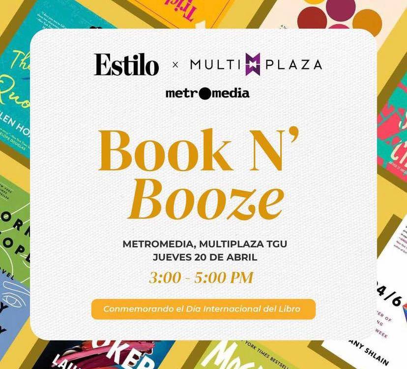 Revista Estilo y Multiplaza conmemoran el día del libro con Book N’ Booze