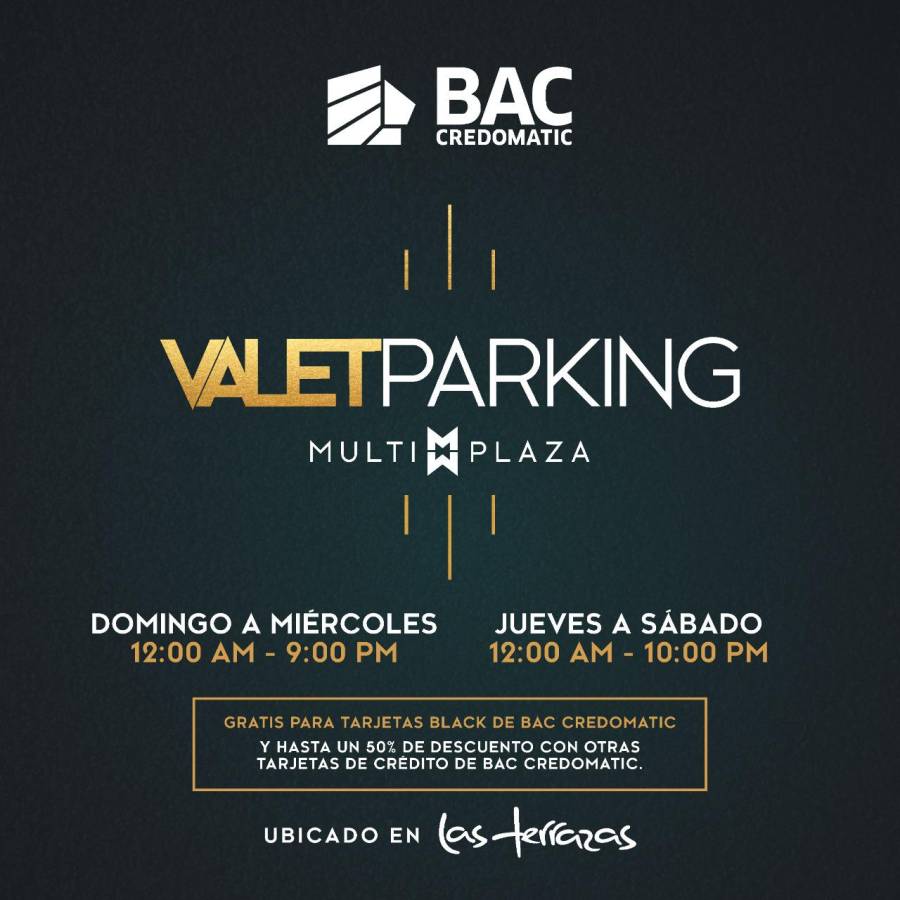 Multiplaza y BAC Credomatic presentan novedoso servicio de Valet Parking Multiplaza y BAC Credomatic presentan novedoso servicio de Valet Parking