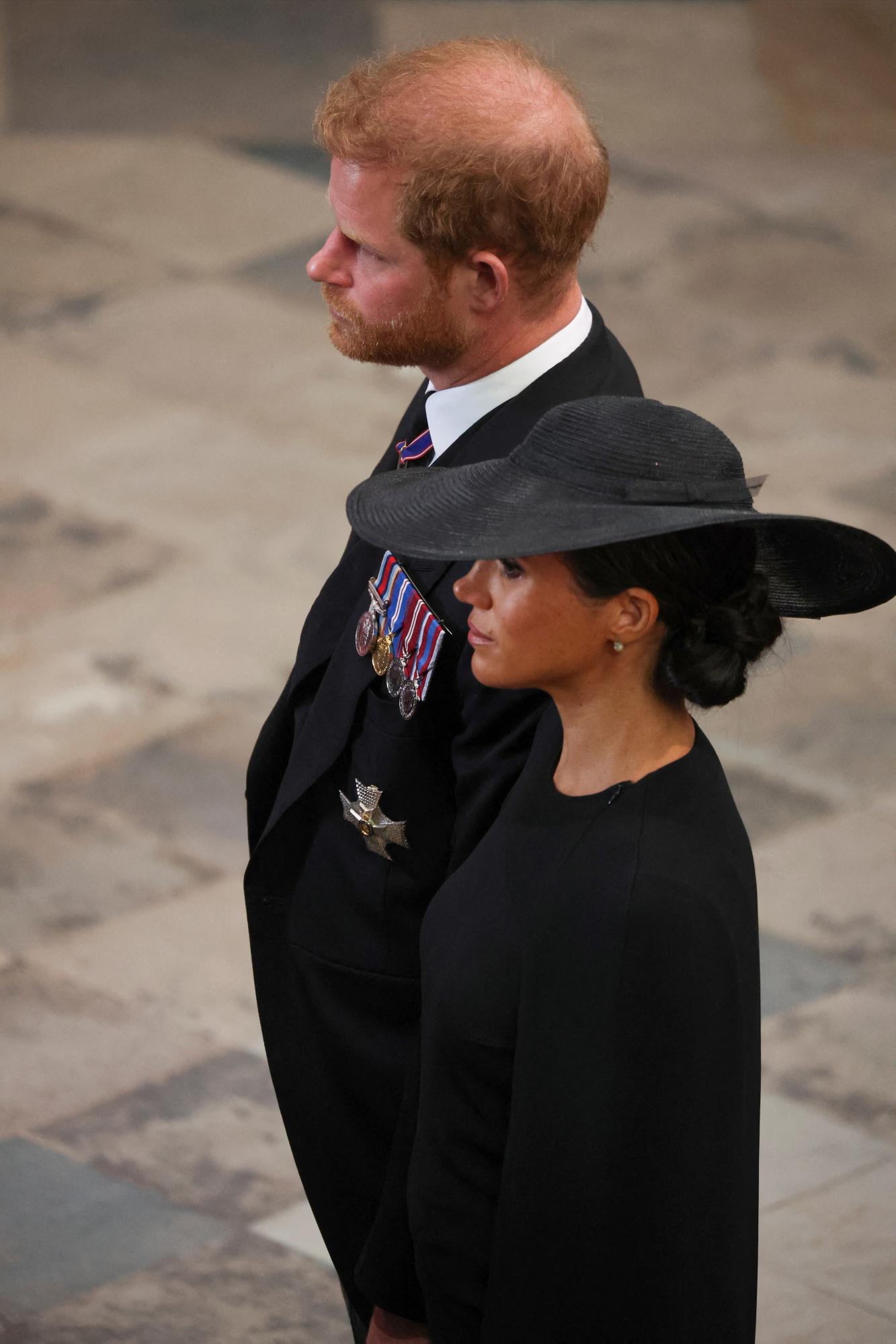 $!Harry y Meghan durante la ceremonia en Westminster Abbey (Photo by PHIL NOBLE / POOL / AFP)