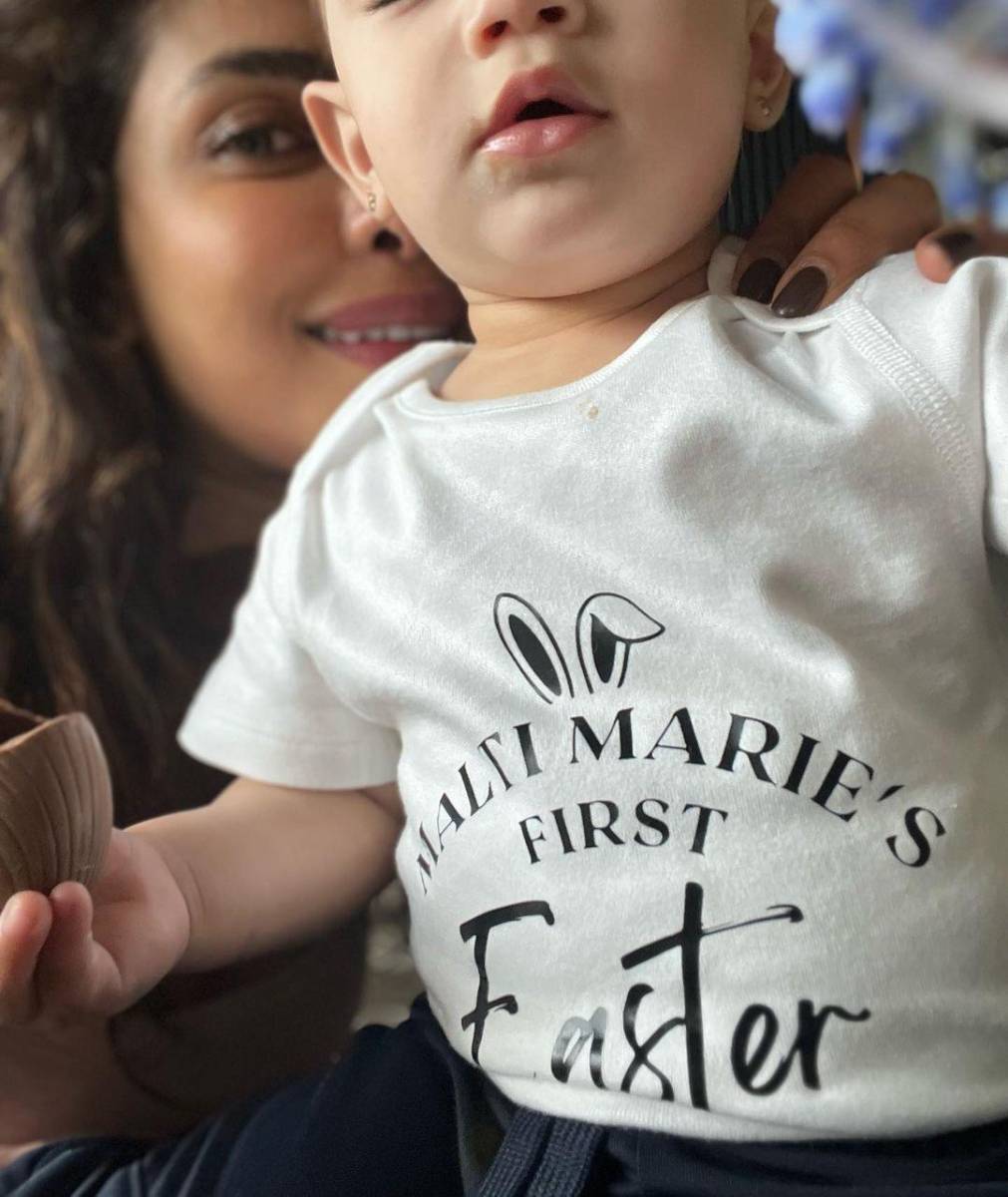 Priyanka Chopra publicó fotografías del primer Easter de su pequeña, Malti Marie.