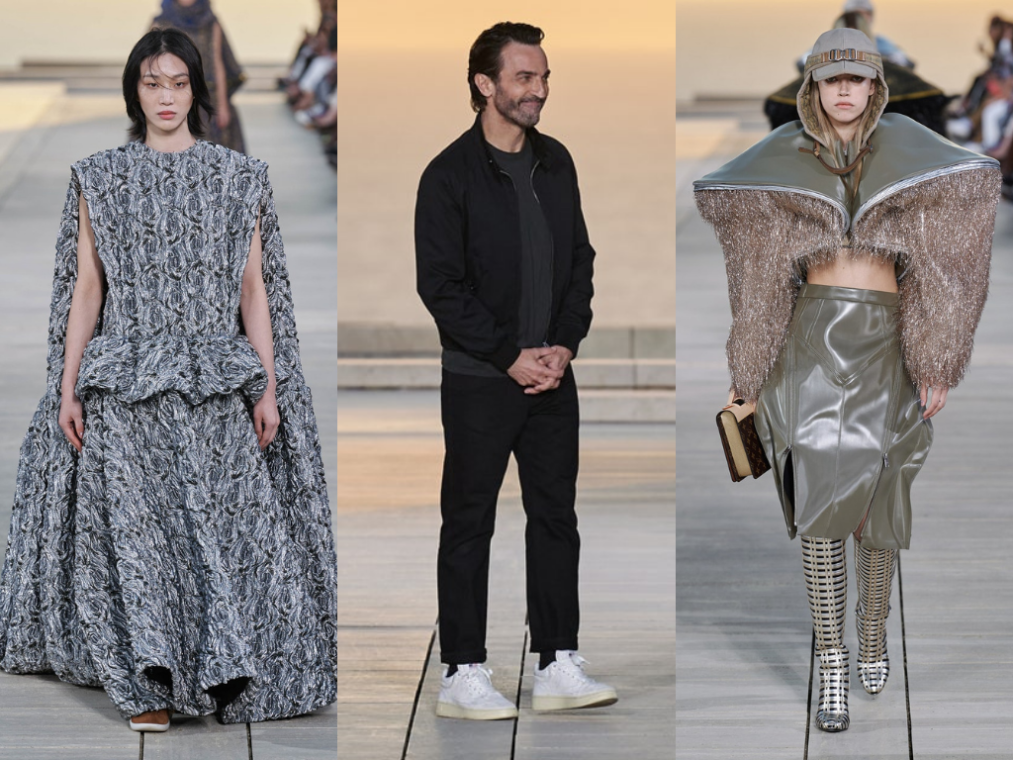 Nicolás Ghesquiere presentó la colección Resort 2023 de Louis Vuitton con audacia, llevándonos a un viaje en el tiempo por tercera ocasión, esta vez a un futuro utópico. Elementos metalizados, cristalizados y de lino fueron unos de los principales materiales en las piezas de esta colección, y cada una de ellas era tan extraordinaria que ponía a volar nuestra imaginación. Es por ello que hoy te queremos dejar la siguiente fotogalería con los detalles de la pasarela.