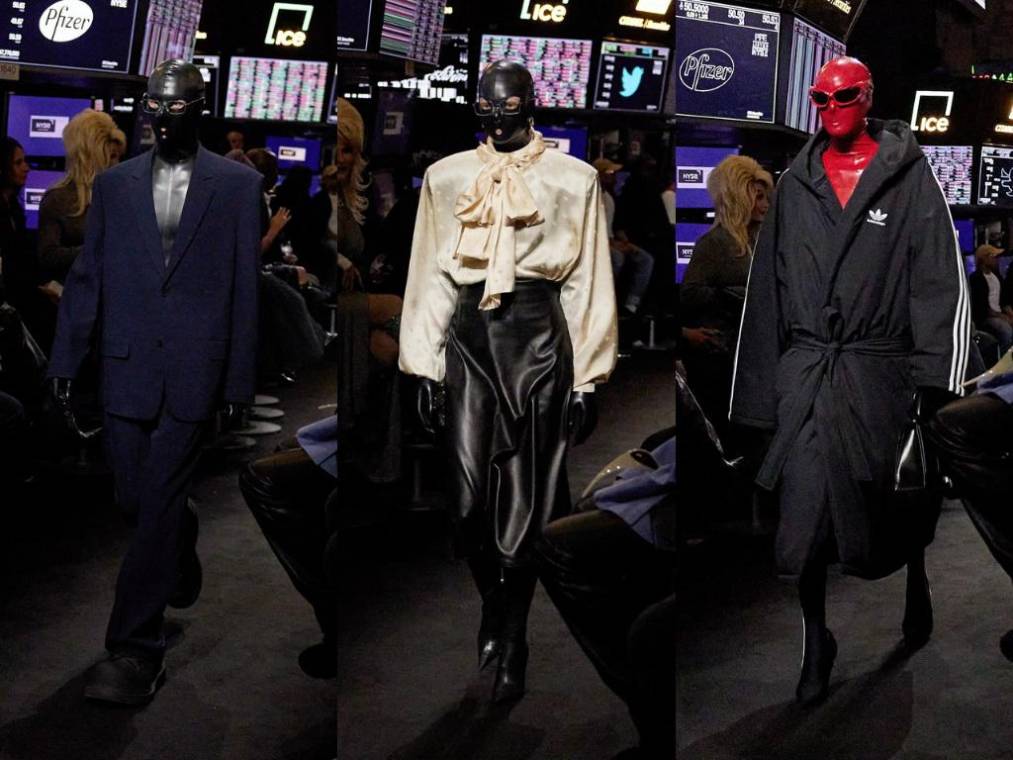 La casa de moda francesa nos sigue dando de qué hablar, y en esta ocasión es con su colección Cruise 2023, presentada al interior de Wall Street. Demna Gvasalia nos muestra piezas extravagantes y de alta costura, sastrería precisa y hasta una colaboración con el gigante alemán de ropa deportiva, Adidas. En la siguiente fotogalería te dejamos todos los detalles de la pasarela.