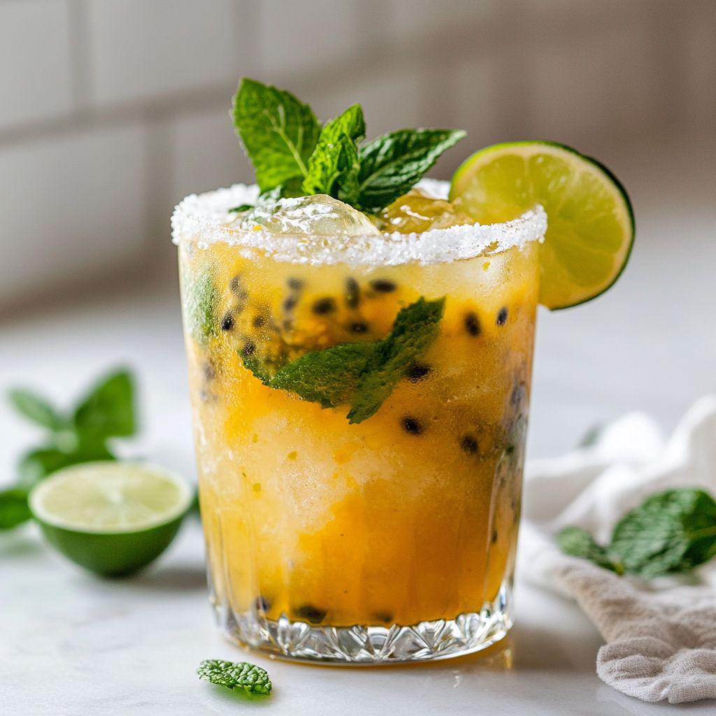 Cóctel de naranja y maracuyá<br />Ingredientes: 1 taza de jugo de naranja, ½ taza de pulpa de maracuyá, azúcar o miel, hiel, agua con gas(Opcional: ron). Preparación: mezclar todo y servir bien frío