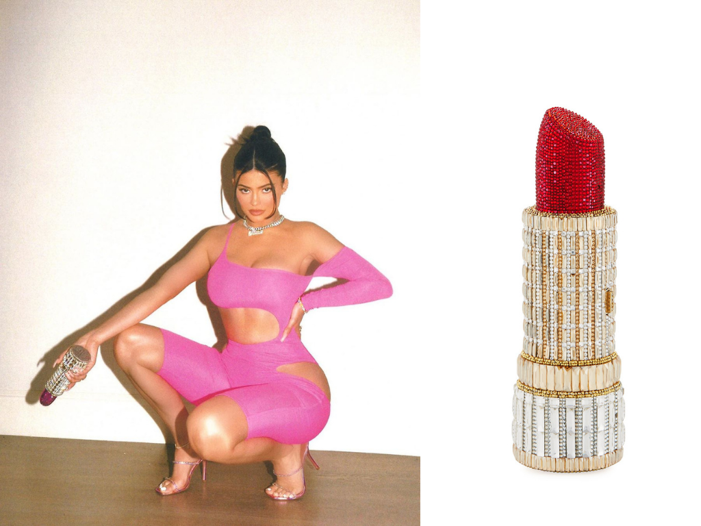 Kylie JennerBolso Lipstick Seductress de Judith Leiber, 5,500 dólares.