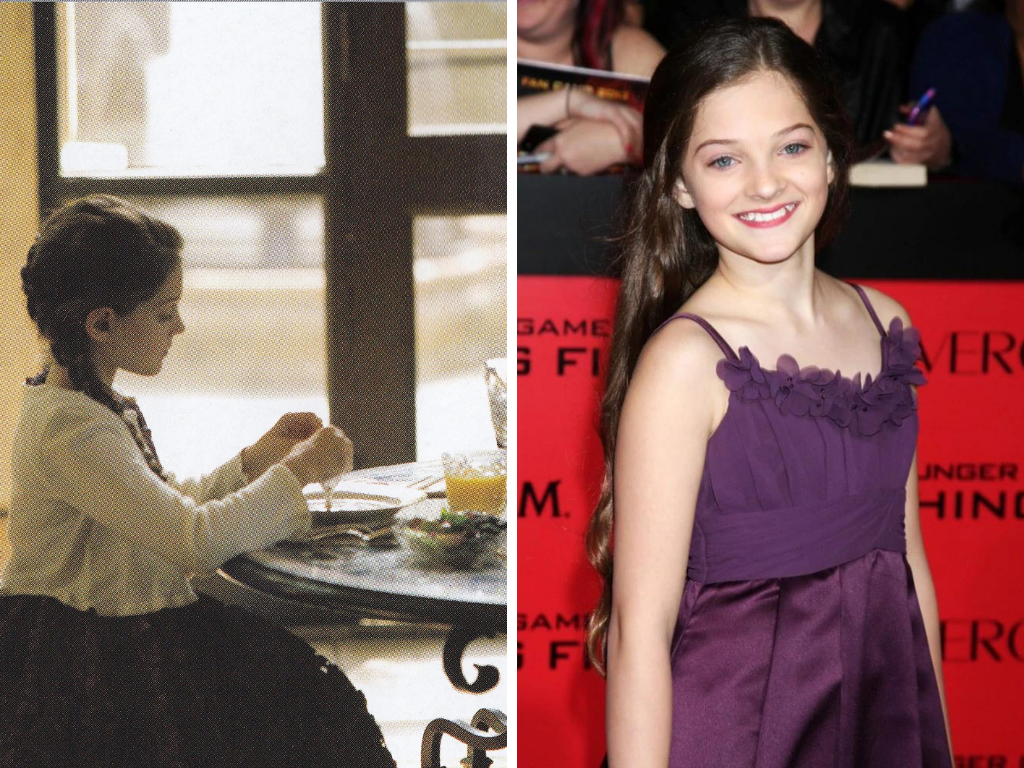 Uno de los agregados de la película fue la nieta del presidente que idolatraba tanto a Katniss que utilizaba la misma trenza.