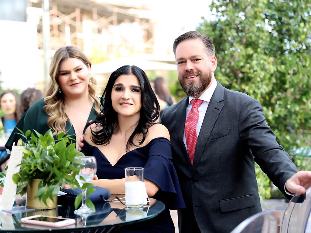 María José Agüero con Jackie y Roberto Lara