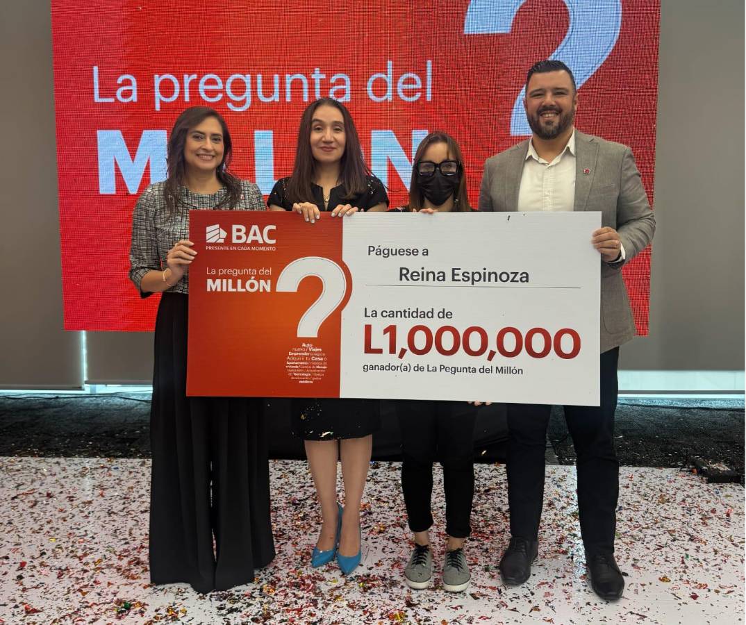 BAC entrega el primer millón de lempiras al ganador de la promoción “La Pregunta del Millón”