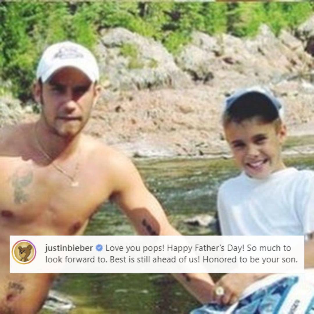 “¡Te amo, pá! ¡Feliz Día del Padre! Tanto que esperar. ¡Lo mejor aún está por delante! Honrado de ser su hijo”, expresó Justin Bieber.