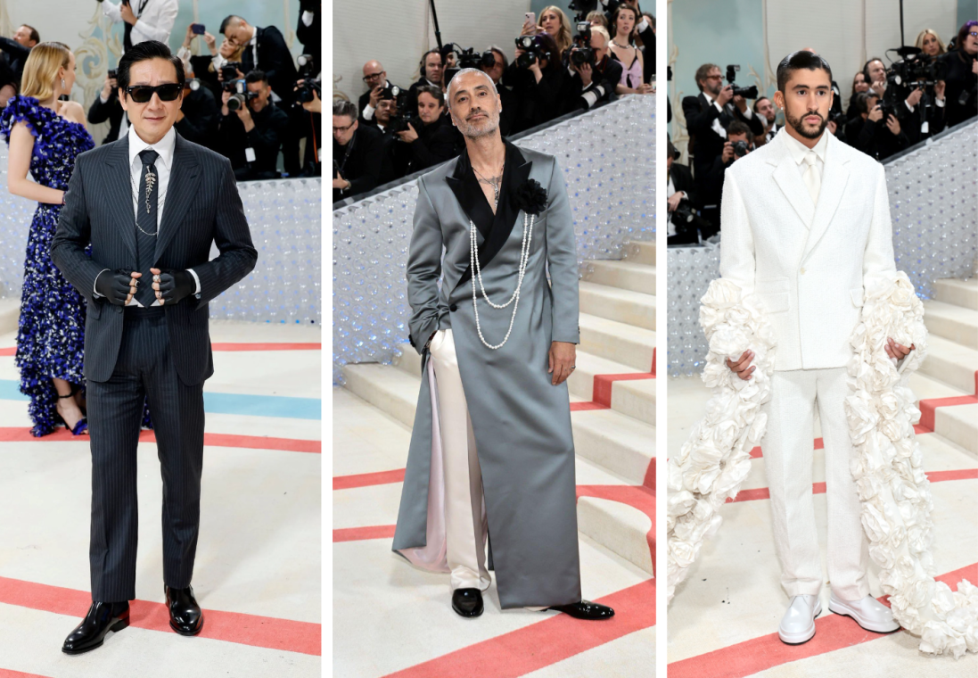 “Karl Lagerfeld: A Line Of Beauty” fue la temática de este año en la Met Gala y muchos famosos rindieron homenaje al fallecido diseñador con sus looks. Así que desliza para ver los atuendos de los caballeros que desfilaron por la alfombra roja más fashionista del año.