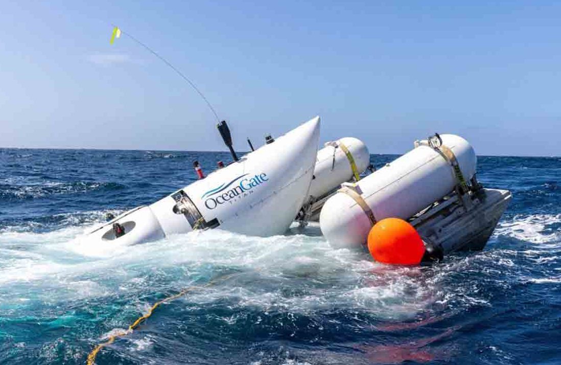 Cinco pasajeros de sumergible perdido en el Atlántico murieron por implosión de la nave