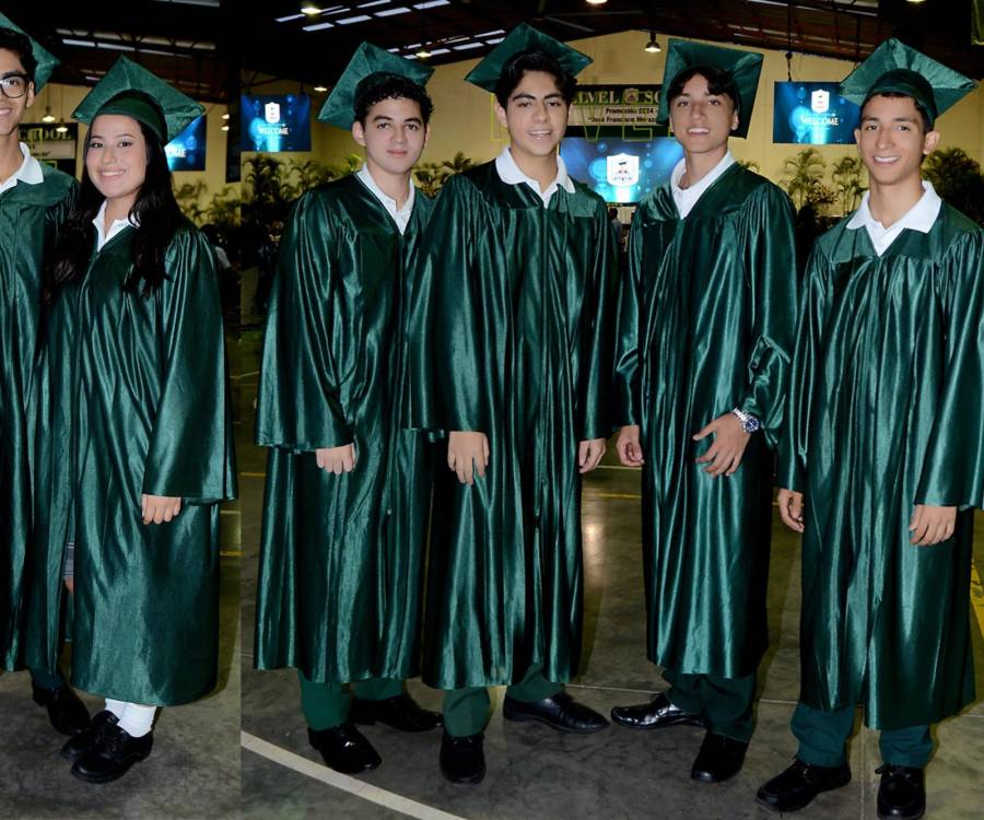 Los seniors 2025 de la Elvel School recibieron su título de bachillerato durante una solemne ceremonia realizada en las instalaciones de su escuela, donde autoridades escolares exaltaron los logros de la promoción José Francisco Morazán Quesada. Vestidos con sus togas verdes, en honor al color de su emblema, la nueva generación de graduados compartió con sus orgullosos padres.