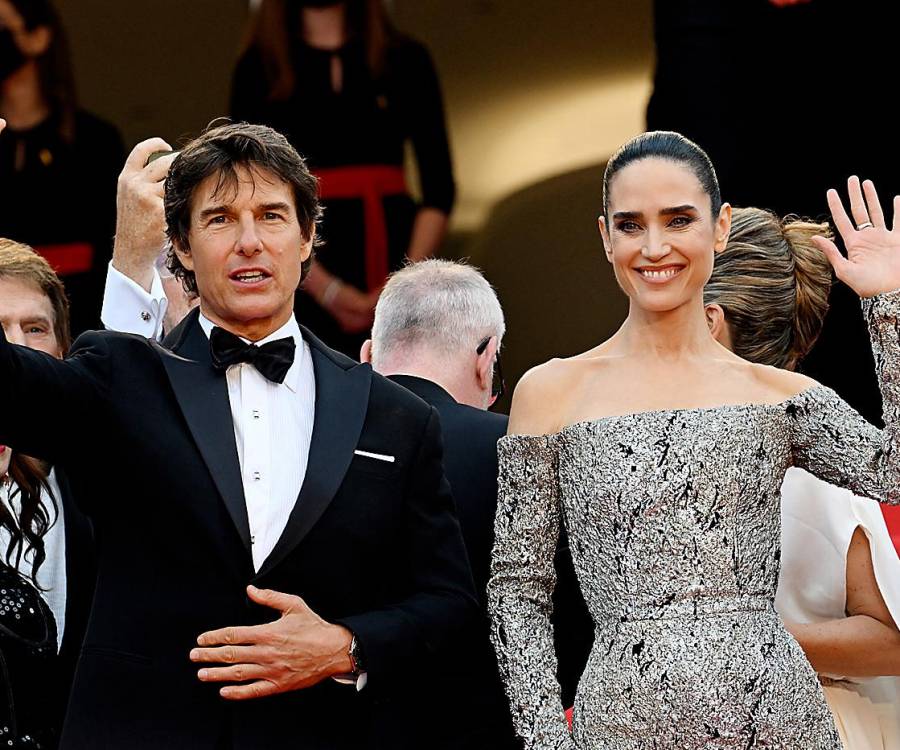 Tom Cruise y Jennifer Connelly a su llegada a la proyección de la película Top Gun : Maverick, presentada en la apertura de la 75 edición del Festival de Cannes