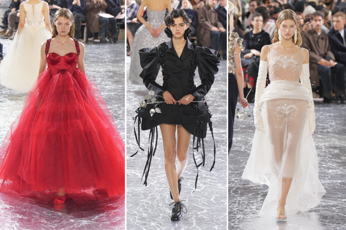 Con mucho tul, perlas, lazos y color rosa, Simone Rocha llevó lo más encantador y emblemático de la feminidad a la pasarela de Jean-Paul Gaultier en la semana de la Alta Costura en París. Sigue leyendo para descubrir los mejores looks del show y qué elementos fueron los más destacados.