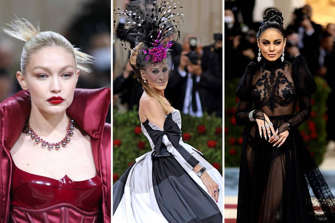 Las famosas llegaron a la alfombra roja de la Gala del Met 2022 con lo mejores accesorios, maquillaje y peinados. Aquí te dejamos los highlights.