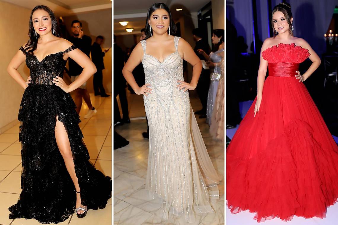 La noche se convirtió, también, en un pasarela donde las seniors lucieron looks espectáculares cargados de brillo, color y glamour. Los atuendos fueron fusionados a la perfección con melenas sueltas y recogidos que elevaron la aparencia moderna y elegante de las estudiantes.