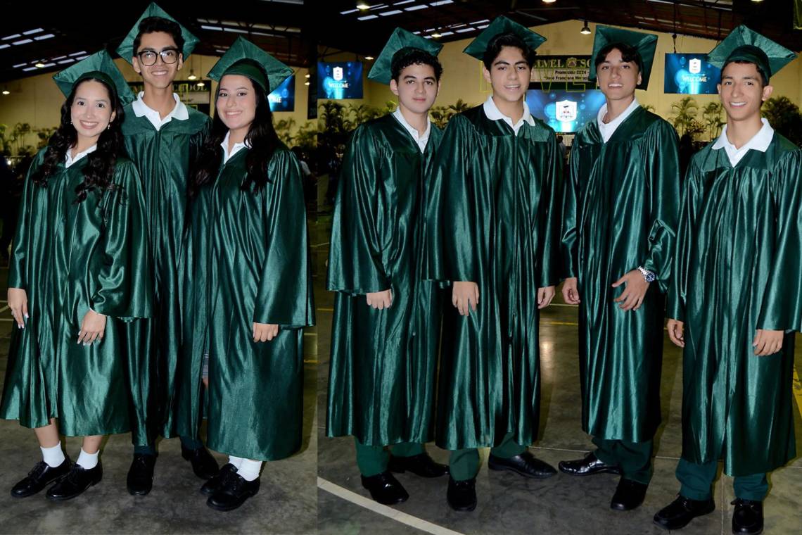 Los seniors 2025 de la Elvel School recibieron su título de bachillerato durante una solemne ceremonia realizada en las instalaciones de su escuela, donde autoridades escolares exaltaron los logros de la promoción José Francisco Morazán Quesada. Vestidos con sus togas verdes, en honor al color de su emblema, la nueva generación de graduados compartió con sus orgullosos padres.