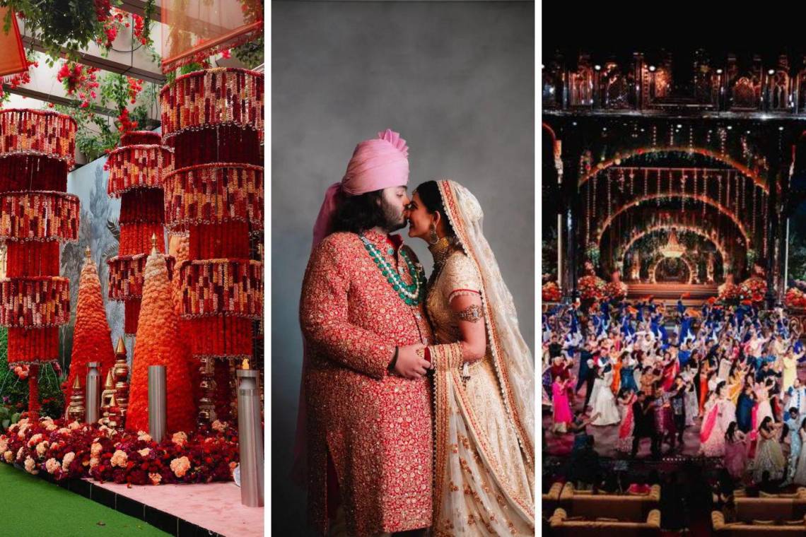Este fin de semana se celebró la exótica boda de<b> </b>Anant Ambani y Radhika Merchant. Las extravagantes celebraciones han llamado la atención de miles de personas: con 11 eventos previos a la boda, regalos para los invitados y atuendos de diseñador, se estima que el costo total es de alrededor de 600 millones de dólares.