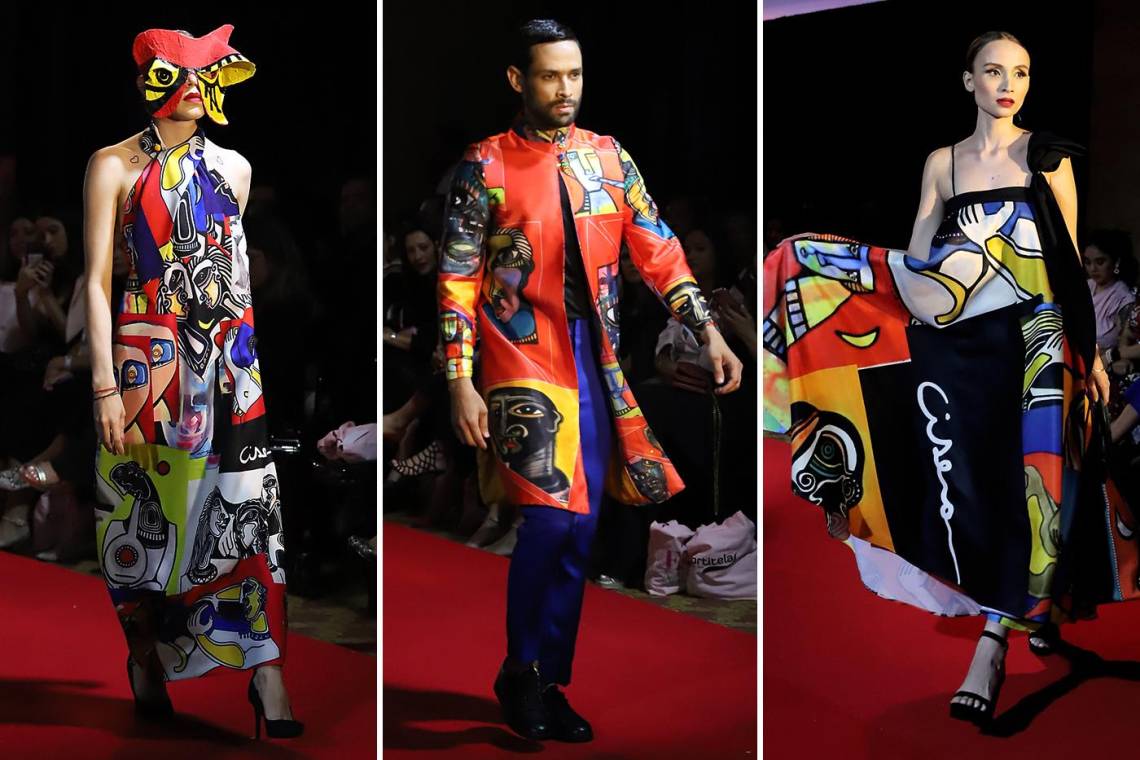 El wearable art triunfó en la VII edición de ESTILO Moda, donde Roberto Ramírez toma los lienzos del pintor hondureño Ciserón y los transforma en piezas de edición limitada para darle un upgrade al summer look.