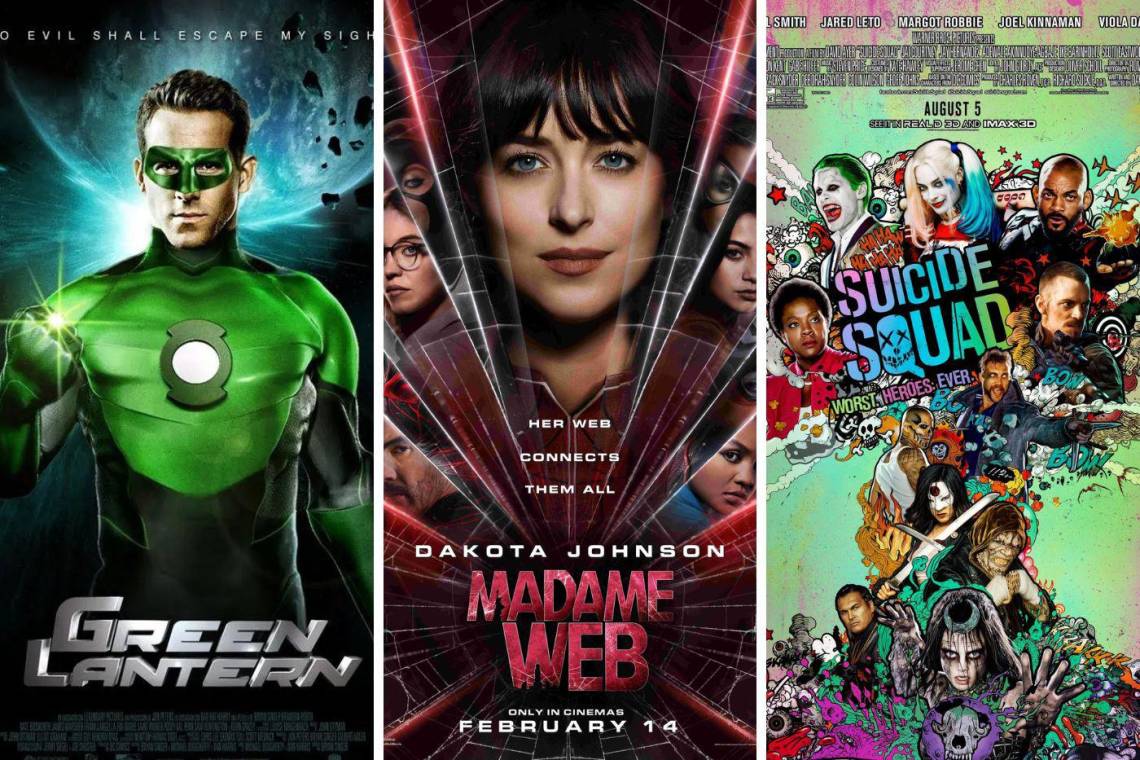 Las películas de superhéroes se han adueñado de las pantallas del cine, con sus épicas historias, personajes imponentes y efectos visuales deslumbrantes. A pesar de la numerosa audiencia con la que cuenta este género, hay ciertos filmes que no han tenido el recibimiento esperado y se han considerado fracasos en el cine. Aquí te dejamos el top 10 de acuerdo con los reviews de Rotten Tomatoes.