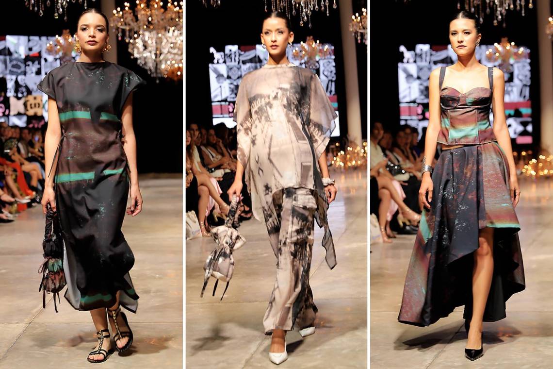 Amuleto, así se denomina la colección presentada por María Mírame, firma hondureña de moda sustentable que debutó en la IX edición de BAC Estilo Moda. La diseñadora Francesca Heyer, directora creativa de la marca, apostó por estampados vibrantes y exclusivos y detalles girly.