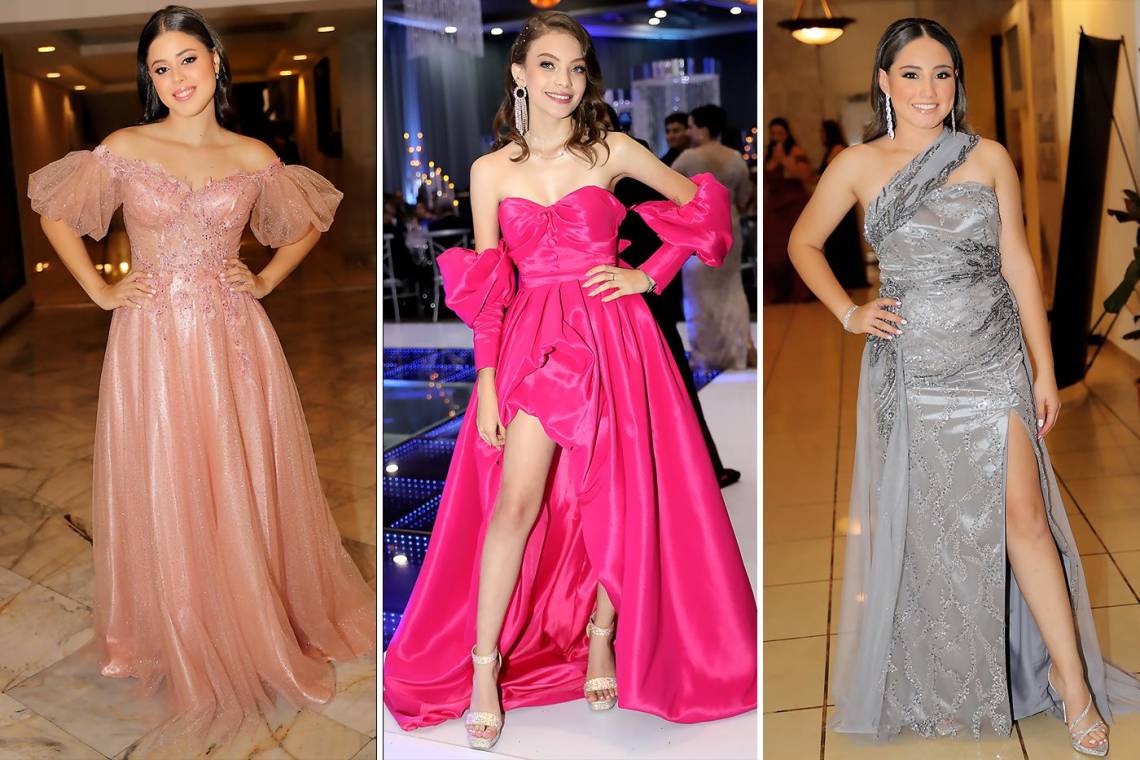 Ellas; glamorosas, radiantes y con un toque de brillo y ellos; impecables y en elegantes trajes, protagonizaron la noche más esperada de su secundaria. Los seniors de Macris School disfrutaron de principio a fin su prom party. De izquierda a derecha: Isabella Valentina Azcona Anariva, Daniella Medina Cruz y Rebeca Flores Palencia