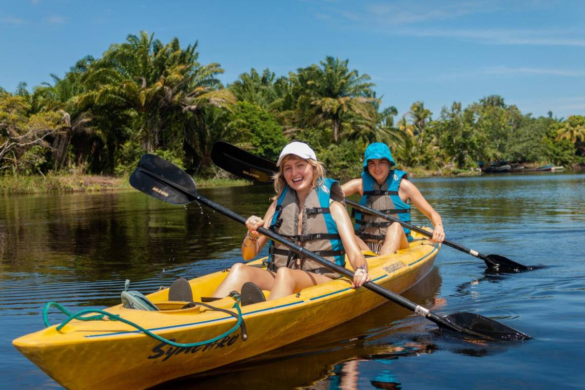 Kayak en Punta Izopo, Tela *Foto cortesía Garífuna Tours