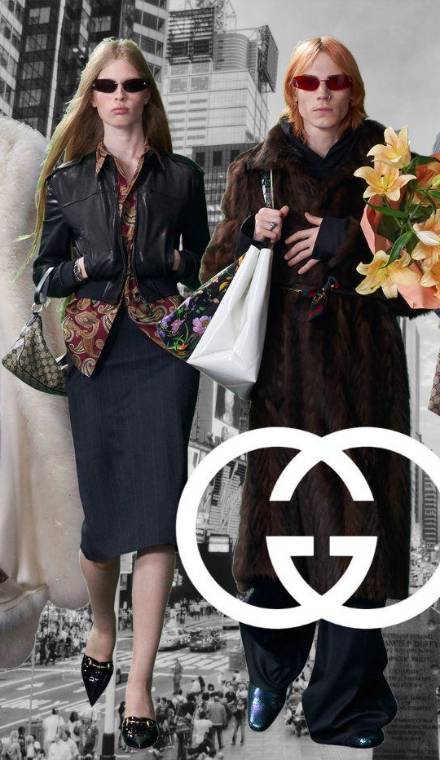 Denma Gvasalia, el actual director creativo de Gucci, cerró Times Square para presentar la colección crucero 2027 de la casa de moda italiana en el epicentro de Nueva York, donde predominaron los estampados extravagantes, abrigos de borrego con apariencia de piel y chaquetas de cuero a lo largo del desfile, bridando homenaje al estilo urbano neoyorquino combinado con el glamour italiano clásico.