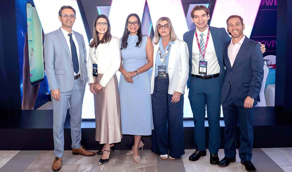Grupo de especialistas que participaron en la jornada de presentación del medicamento GLP-1 semaglutida 2.4, ofrecida por el laboratorio Novo Nordisk: Miguel Omeara, Jamie Patricia Cardoza, María Alejandra Ramos, Ana María Cappelletti, Yeimer Ortíz y Martín Vásquez.
