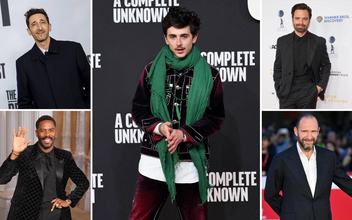 Adrien Brody luchará por su segunda estatuilla, mientras que para Timothée Chalamet, Colman Domingo y Ralph Fiennes será su segunda nominación. Solo Sebastián Stann se estrena en esta carrera por el Oscar como Mejor Actor