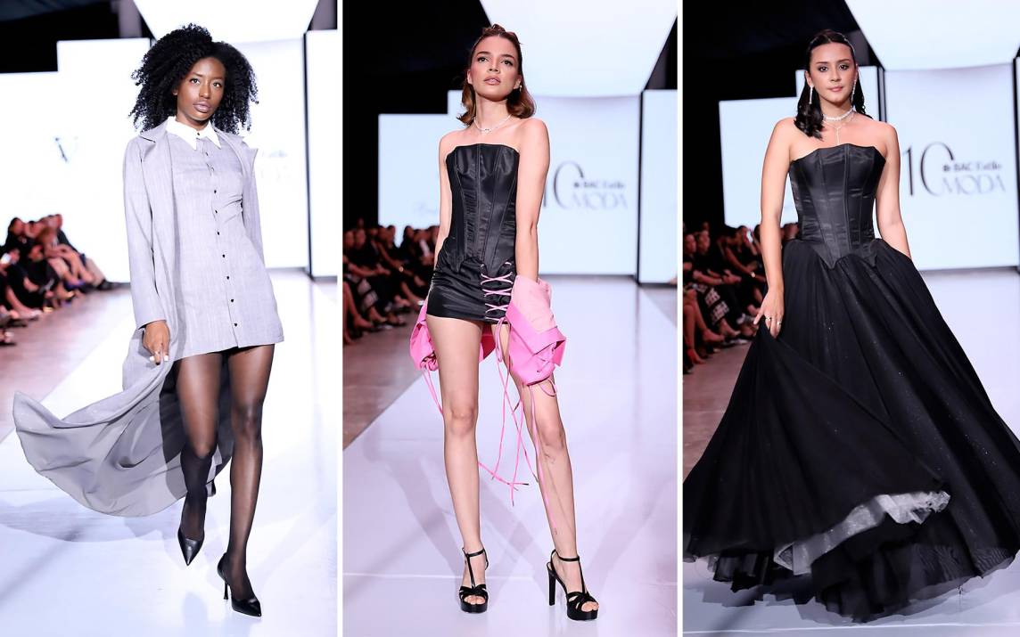 Con mucha emoción, Bastián Vásquez presentó una colección inspirada en los tacones de aguja de los 90, las minifaldas y la complicidad entre amigas, prendas que reviven memorias personales y culturales para transformarlos en moda.