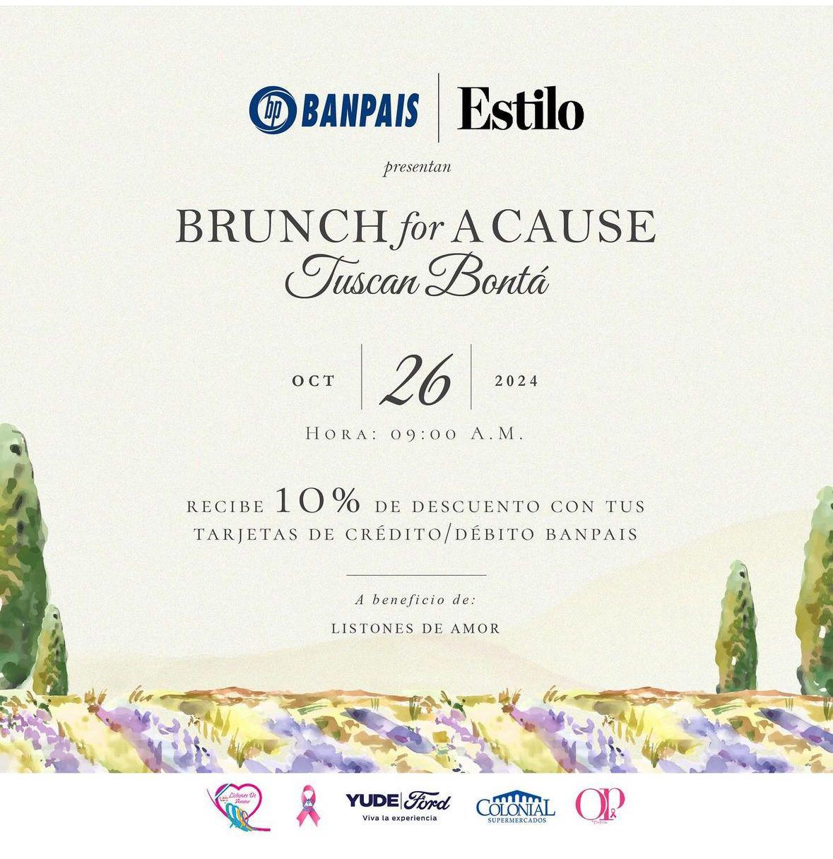 Banpaís y Estilo presentan Brunch for a Cause: Tuscan Bontá