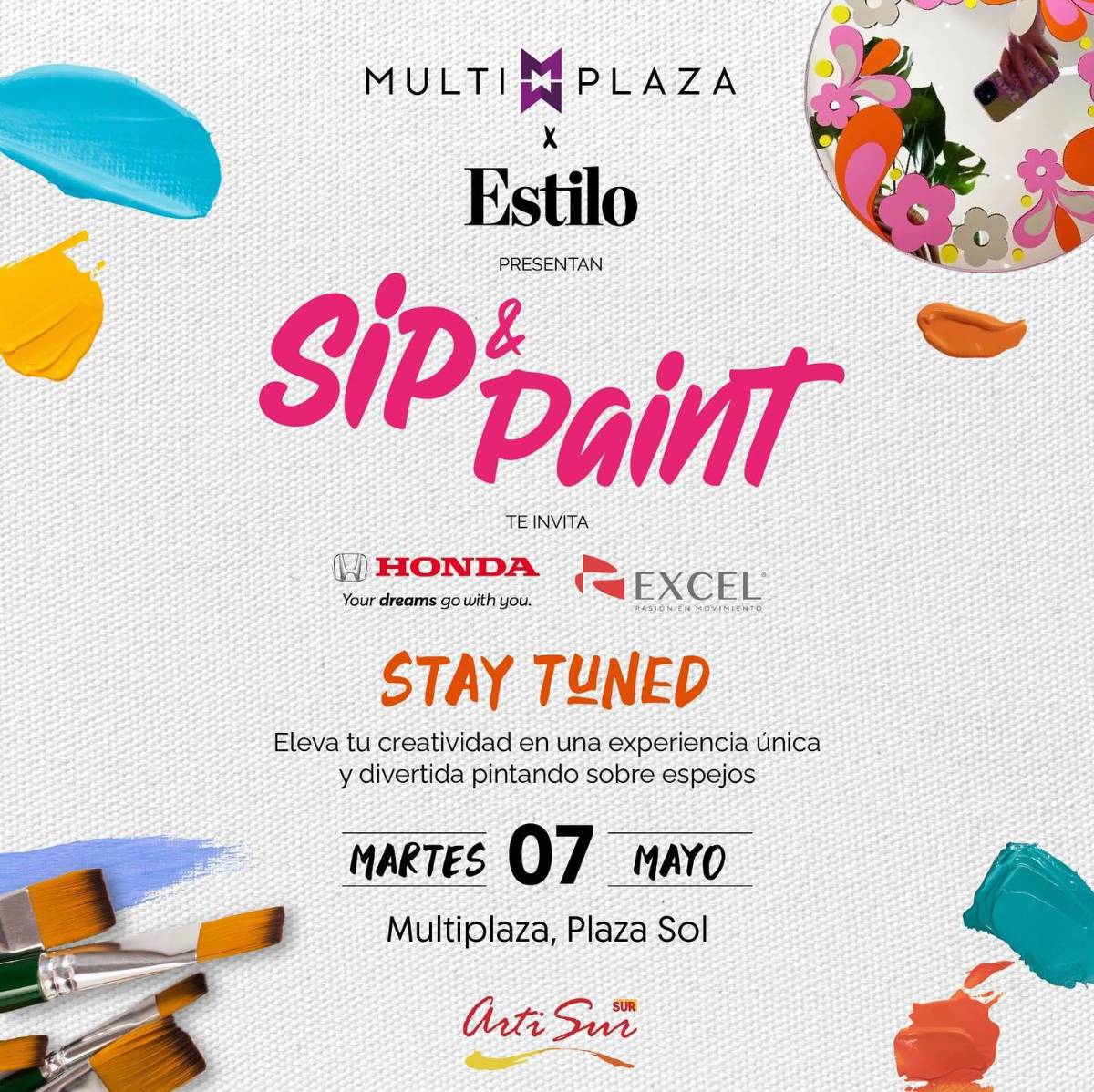 Multiplaza y Revista Estilo presentan Sip & Paint