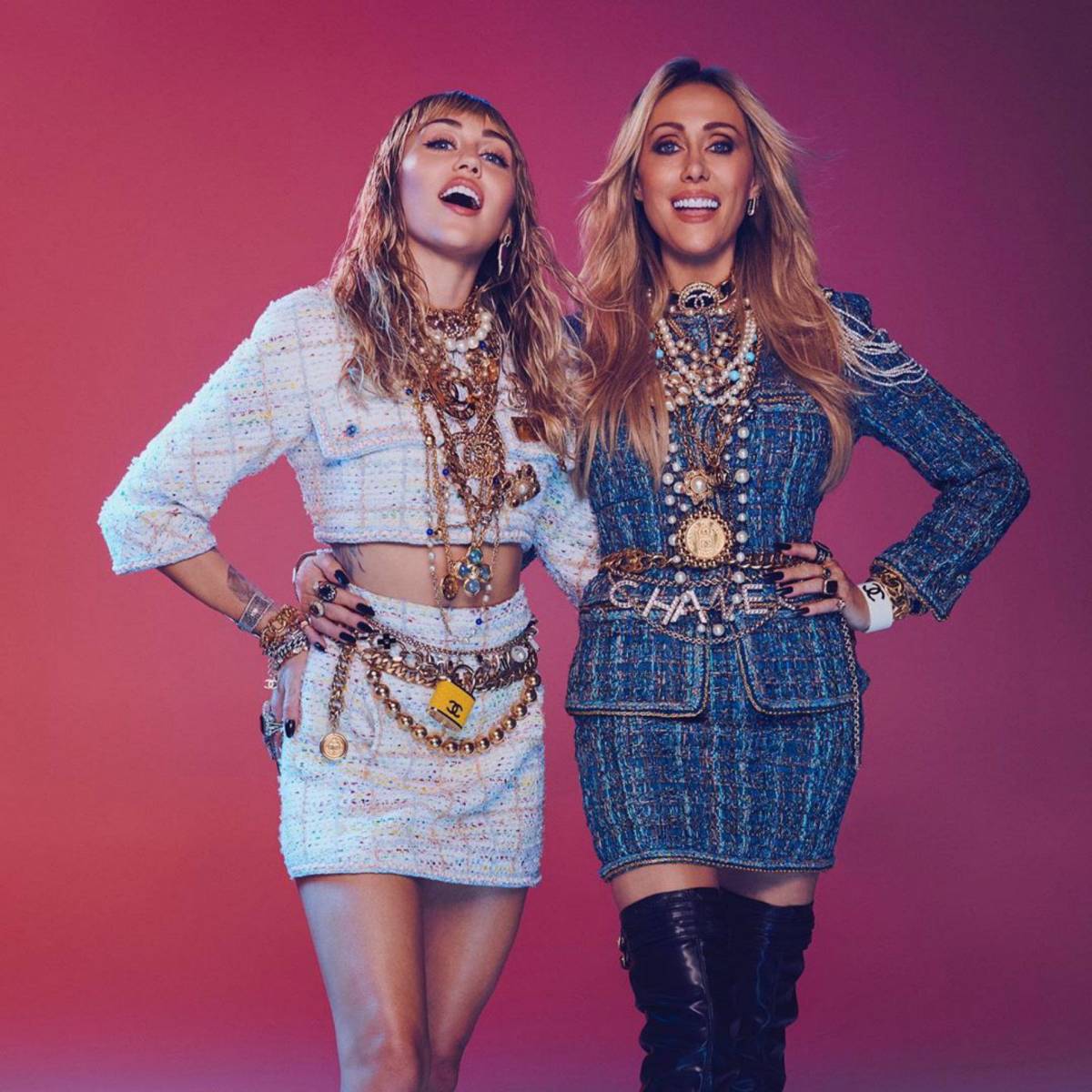 Tish y Miley Cyrus.