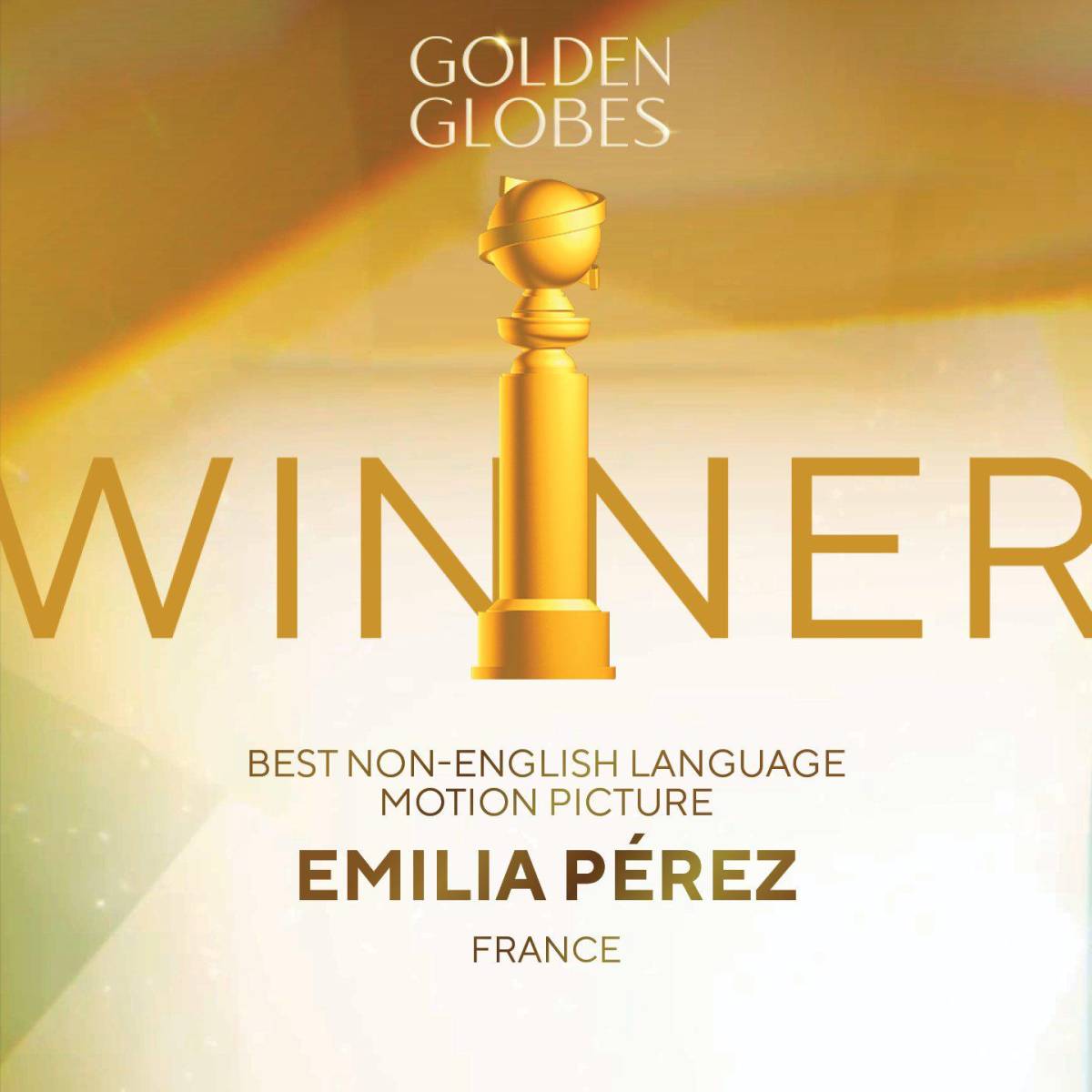 El premio a Mejor Película – Lengua No Inglesa fue otorgado a <i>Emilia Pérez</i>. Este reconocimiento celebra la excelencia de la película en un idioma distinto al inglés.