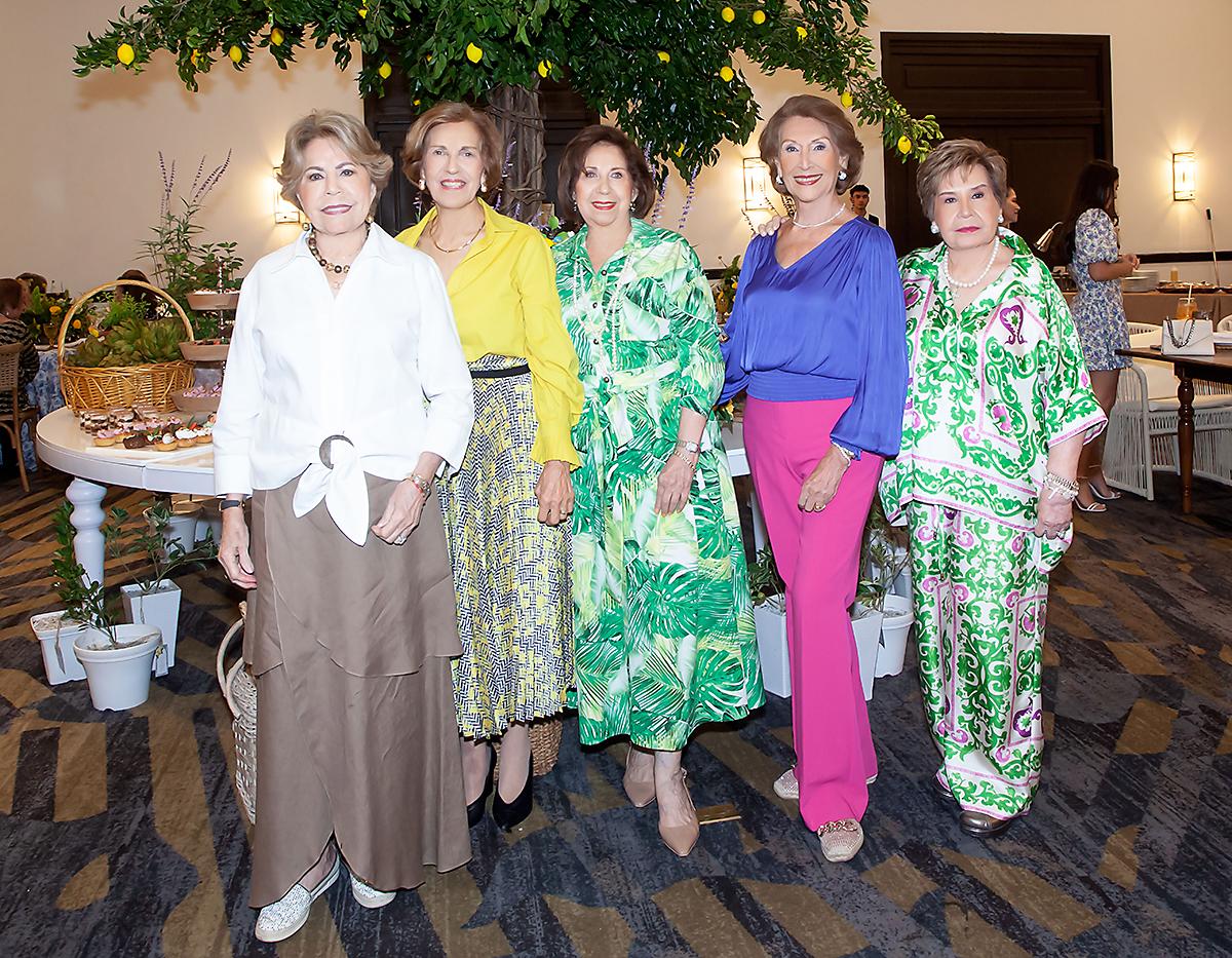 Nena Díaz, Emily Canahuati, Maye Kattan, Mirian Millares y Mary Tinoco.