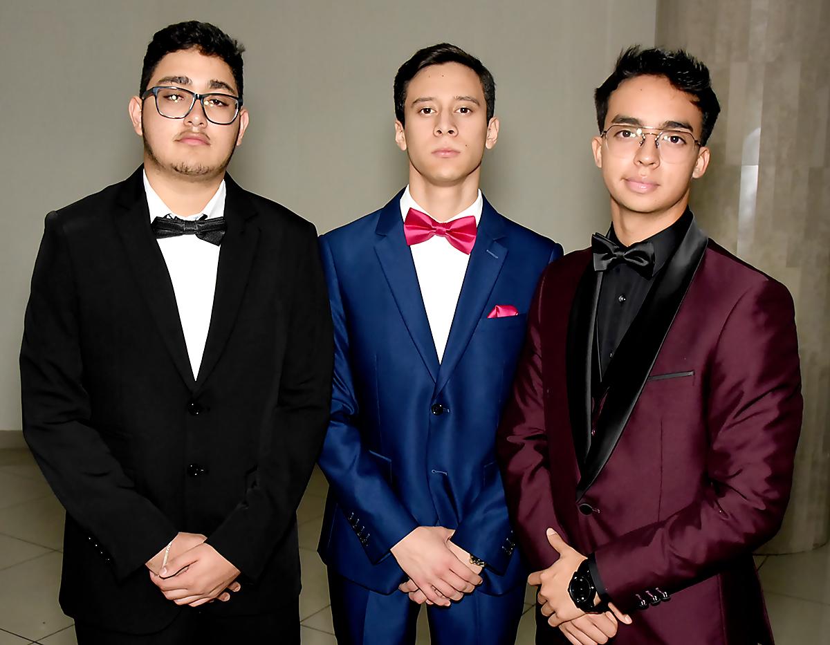 Yahir Castro, José Daniel Obando y Fernando Farías
