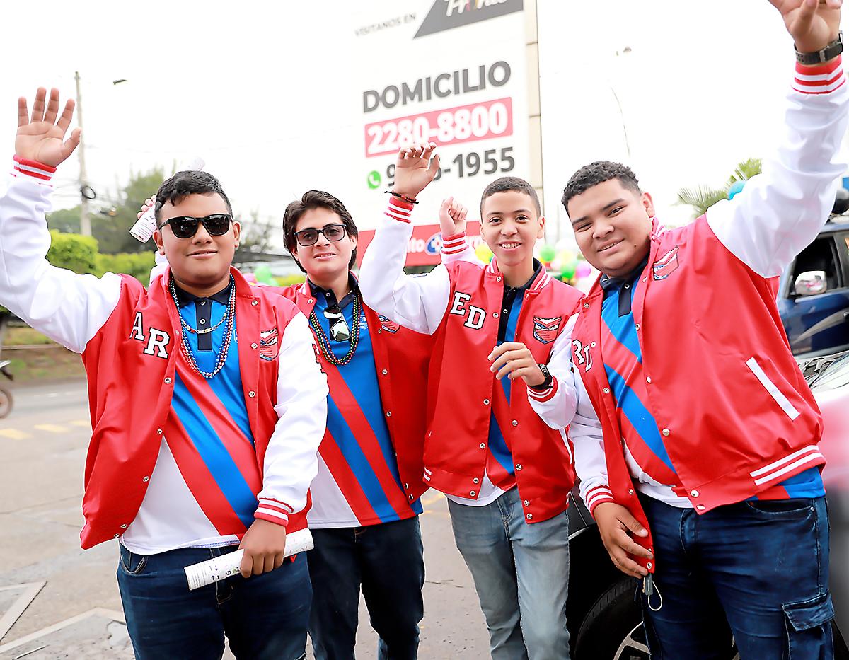 Giancarlo Trejo, Hanzony Reyes, Edy Salgado y Robert Ramos