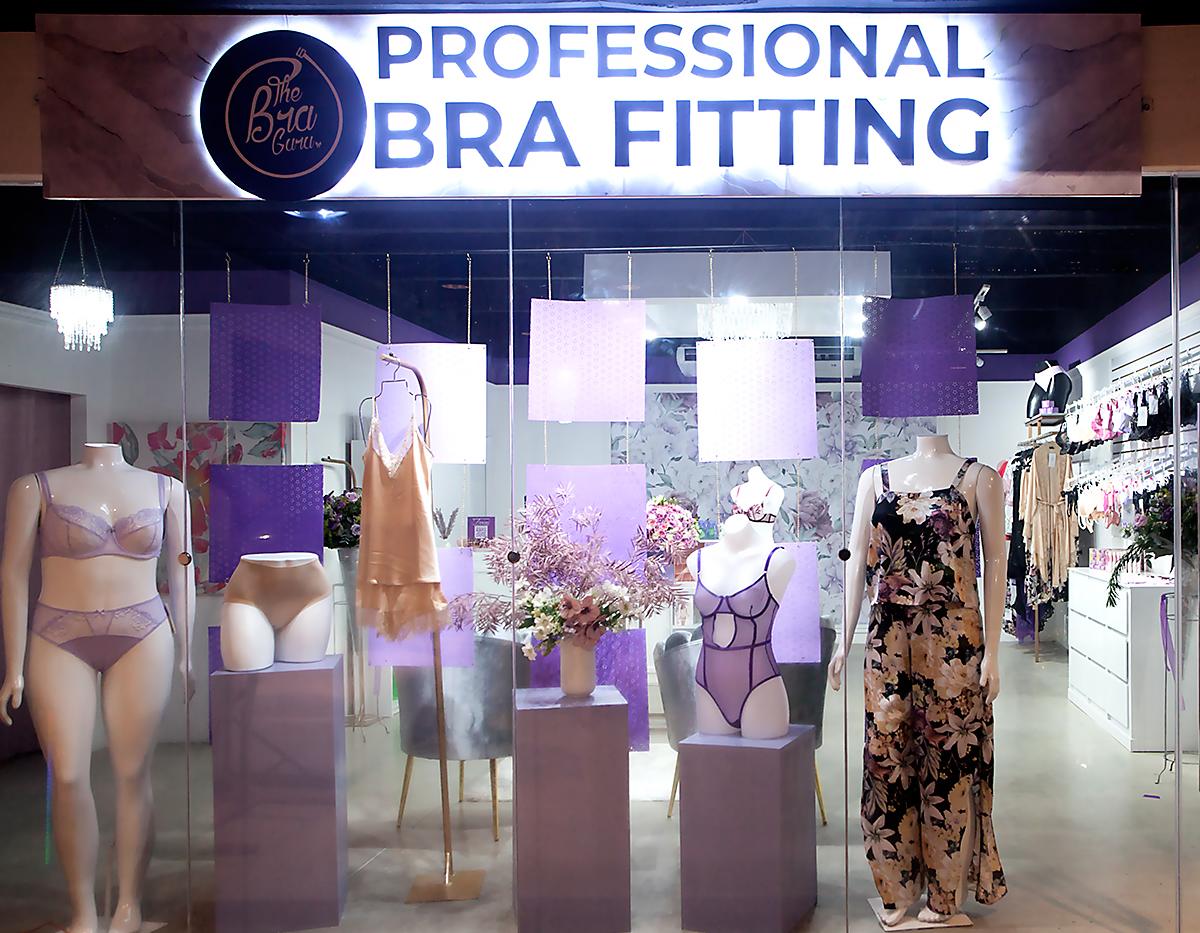 Así luce la vitrina de The Bra Guru.