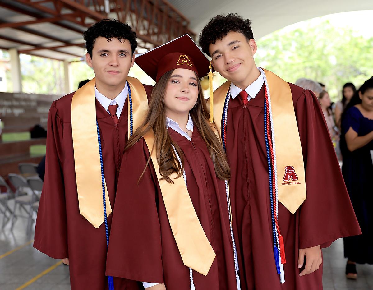 Sebastián, Alina y Ariel Mercado.
