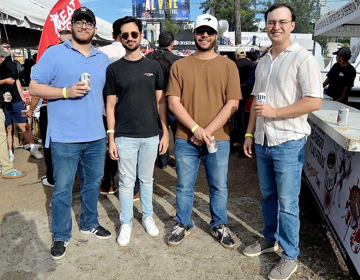Gabriel Guevara, Luis Moncada, Gabriel Chávez y Gustavo Raudales.