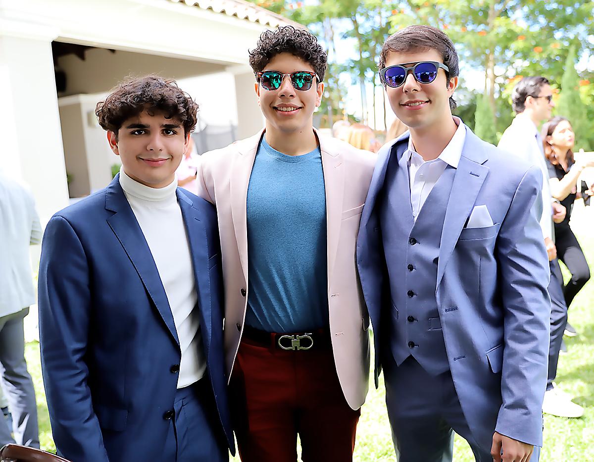 Sebastián Faraj, Danilo Velásquez, y José Pablo Rivera